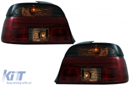 Taillights LED BAR suitable for BMW 5 Series E39 Sedan (09.1995-08.2000) Red Smoke-image-6079336