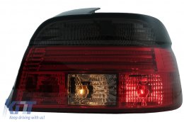 Taillights LED BAR suitable for BMW 5 Series E39 Sedan (09.1995-08.2000) Red Smoke-image-6079338