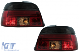 Taillights LED BAR suitable for BMW 5 Series E39 Sedan (09.1995-08.2000) Red Smoke-image-6079339