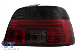 Taillights LED BAR suitable for BMW 5 Series E39 Sedan (09.1995-08.2000) Red Smoke-image-6079343