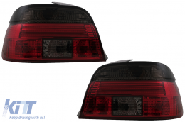 Taillights LED BAR suitable for BMW 5 Series E39 Sedan (09.1995-08.2000) Red Smoke-image-6079344