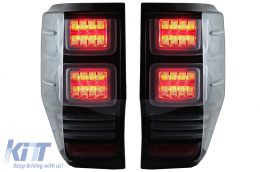 Taillights LED suitable for Ford Ranger (2012-2018) Clear with Sequential Dynamic Turning Lights-image-6068782