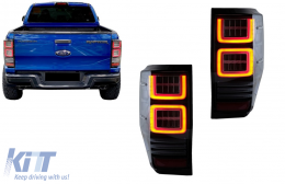 Taillights LED suitable for Ford Ranger (2012-2018) Clear with Sequential Dynamic Turning Lights-image-6070299