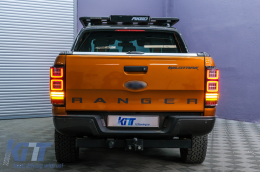 Taillights LED suitable for Ford Ranger (2012-2018) Clear with Sequential Dynamic Turning Lights-image-6089086