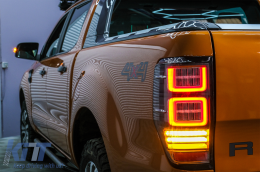 Taillights LED suitable for Ford Ranger (2012-2018) Clear with Sequential Dynamic Turning Lights-image-6089087