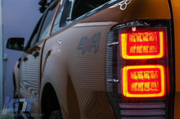 Taillights LED suitable for Ford Ranger (2012-2018) Clear with Sequential Dynamic Turning Lights-image-6089092