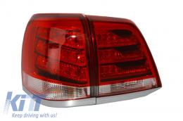 Taillights Led suitable for TOYOTA Land Cruiser FJ200 J200 (2007-2015) Red Clear-image-6014683