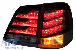 Taillights LED suitable for Toyota Land Cruiser FJ200 J200 (2007-2011) Black and White-image-6037439