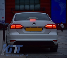 Taillights LED suitable for VW Jetta Mk6 VI (2012-2014) Dynamic Flowing Turn Signals Red Smoke-image-6021087