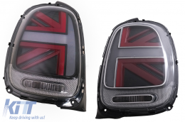 Taillights suitable for MINI ONE F55 F56 F57 3D 5D Convertible (2014-2018) JCW Design Red Smoke-image-6056149