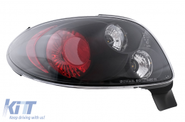 Taillights suitable for Peugeot 206 Hatchback 3D 5D (1998-Up) Black-image-6104286