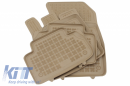 Tapis de sol en caoutchouc beige adaptable sur AUDI Q5 FY 2017+-image-6044653