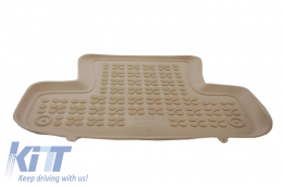 Tapis Sol Caoutchouc Beige pour AUDI Q5 8R 08-17 sans odeur bordure accrue dédié--image-6004172