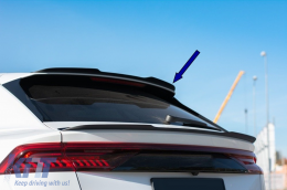 Tappo Spoiler Tetto Add-On Ala per Audi Q8 SUV 2018+ Sport Design Nero lucido-image-6087020