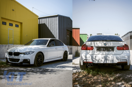 Teljes karosszéria BMW 3 Series F30 (2011-2014) & F30 LCI Facelift (2015-up) M-Performance Design Dupla iker kimenet levegő diffúzorral-image-6070071