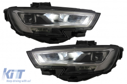 
Teljes LED első lámpa Audi A3 8V facelift előtti (2013-2016) modellekhez, Xenon dizájn, dinamikus Irányjelzők-image-6082471