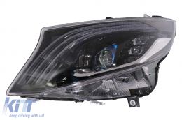 Teljes LED Első Lámpa Mercedes V-osztály W447 2016-2020 modellekhez, fekete-image-6103298