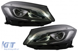 Teljes LED fényszórók Mercedes A-osztály W176 (2012-2018) csak halogénhez-image-6095009