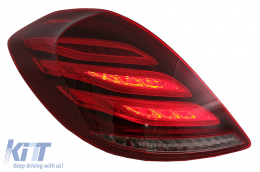 
Teljes LED Hátsó lámpa Mercedes S-osztály W222 (2013-2017) modellekhez, futófényes Irányjelzők, Facelift Dizájn-image-6074797