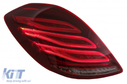 
Teljes LED Hátsó lámpa Mercedes S-osztály W222 (2013-2017) modellekhez, futófényes Irányjelzők, Facelift Dizájn-image-6074811