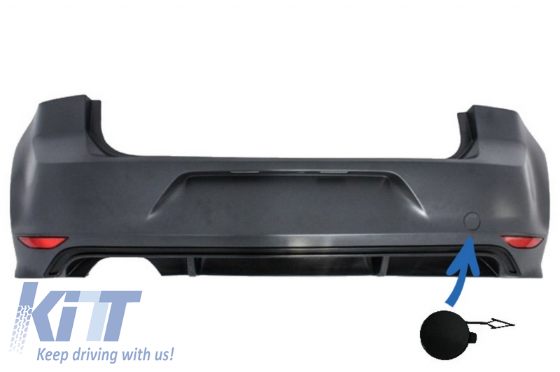 Towning Cap Rear Bumper suitable for VW Golf VII 7 2013-2017 Rline Look 