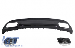 Trunk Spoiler Diffusore per Mercedes W176 A-Class 12+ Punte Scarico AMG Nero--image-6045174