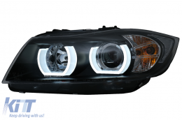 
U-LED 3D első lámpa BMW 3 E90 Limousine E91 Touring (03.2005-08.2008) balkormányos modellekhez, fekete-image-6081320