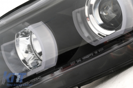 U-LED 3D Headlights Xenon suitable for BMW 3 Series E90 Limousine E91 Touring (03.2005-08.2008) LHD Black-image-6079439