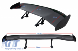 Universal Ajustable Alerón de maletero Diseño GT Carbono real-image-6042839