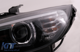 Xenon Headlights 3D LED Angel Eyes suitable for BMW 3 Series E92 E93 (2006-2010) U-Type Black-image-6099651