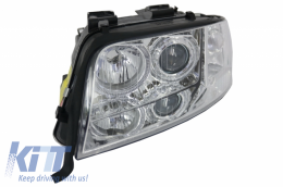 Xenon Headlights Angel Eyes suitable for Audi A6 4B C5 (2001-2004) Limo Avant Chrome-image-6030485