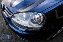 Xenon Look Headlights suitable for VW Golf 5 V Mk5 (2003-2007) Jetta (2005-2010) GTI R32 Chrome Edition-image-6108187