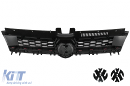 Zentraler Kühlergrill für VW Golf 7 VII 5G 13-17 rotem Streifen GTI Design-image-6084296